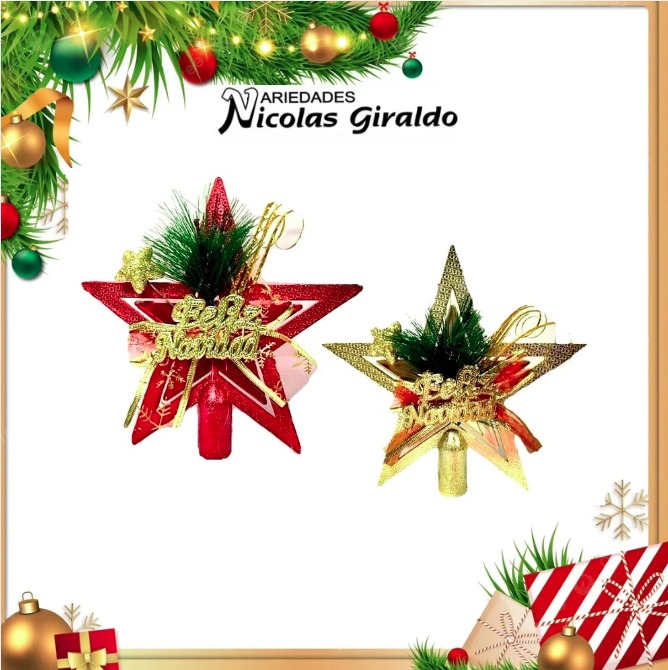 @ADORNO NAVIDAD ESTRELLA PUNTA DE ARBOL