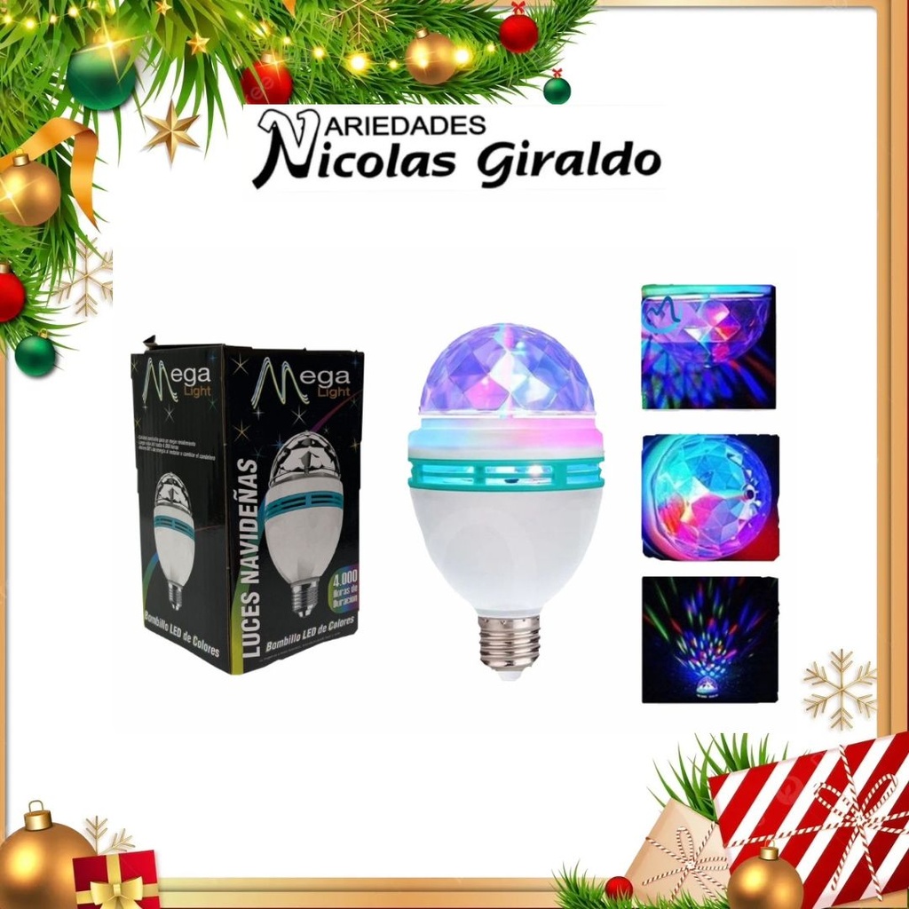 @BOMBILLO GIRATORIO MULTICOLOR PEQUEÑO 