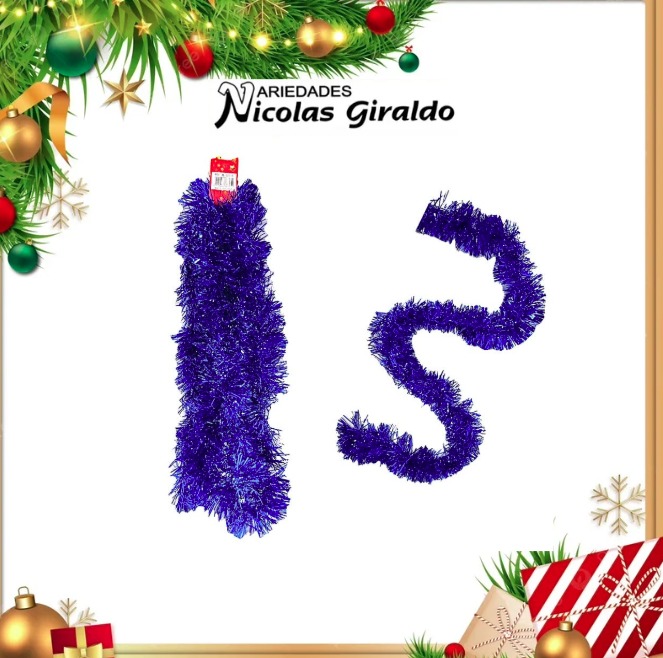 @GUIRNALDA CHINA 9CM X2 MTS AZUL