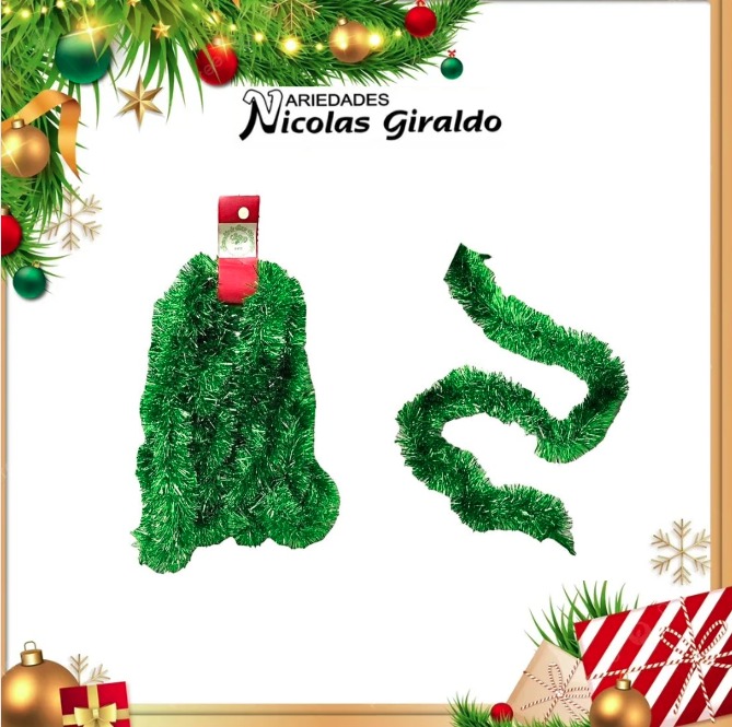GUIRNALDA NACIONAL METALIZADA VERDE X4MTS