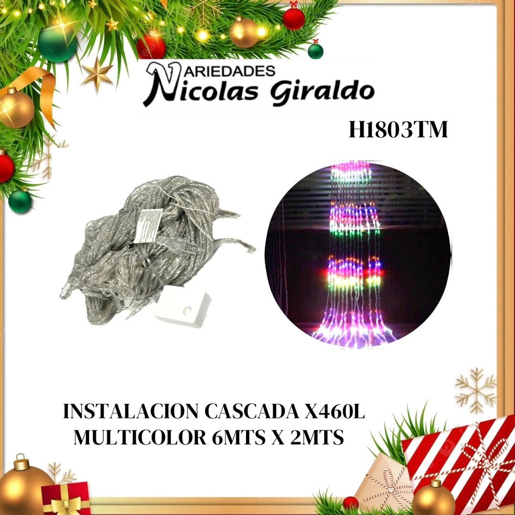 @INSTALACION CASCADA X460L MULTICOLOR 6MTS X 2MTS 