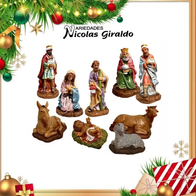 PESEBRE CLASICO PLASTICO FINO 30CM COLMUÑECOS