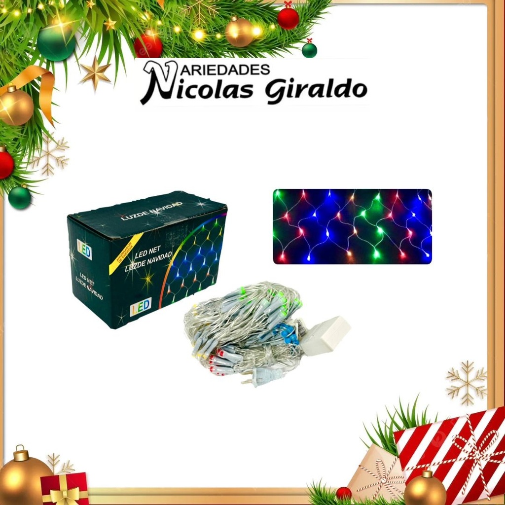 @INSTALACION MALLA LED 120L 2X1 MTS MULTICOLOR 