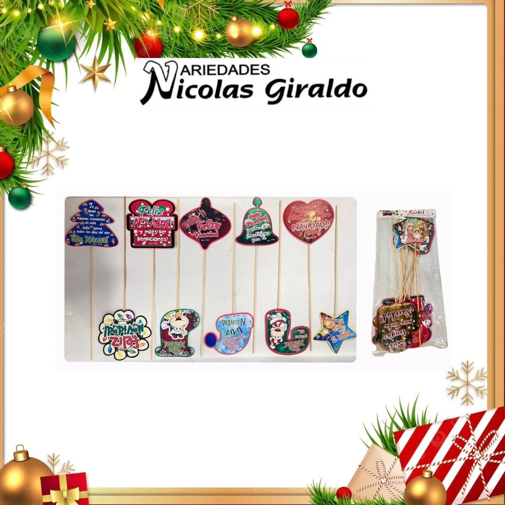 PIN PIROPO NAVIDAD PAQUETE X12 