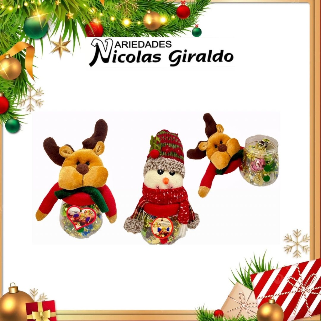 MUÑECO NAVIDEÑO MINI BOMBONERA CHOCOLATE ADRO 