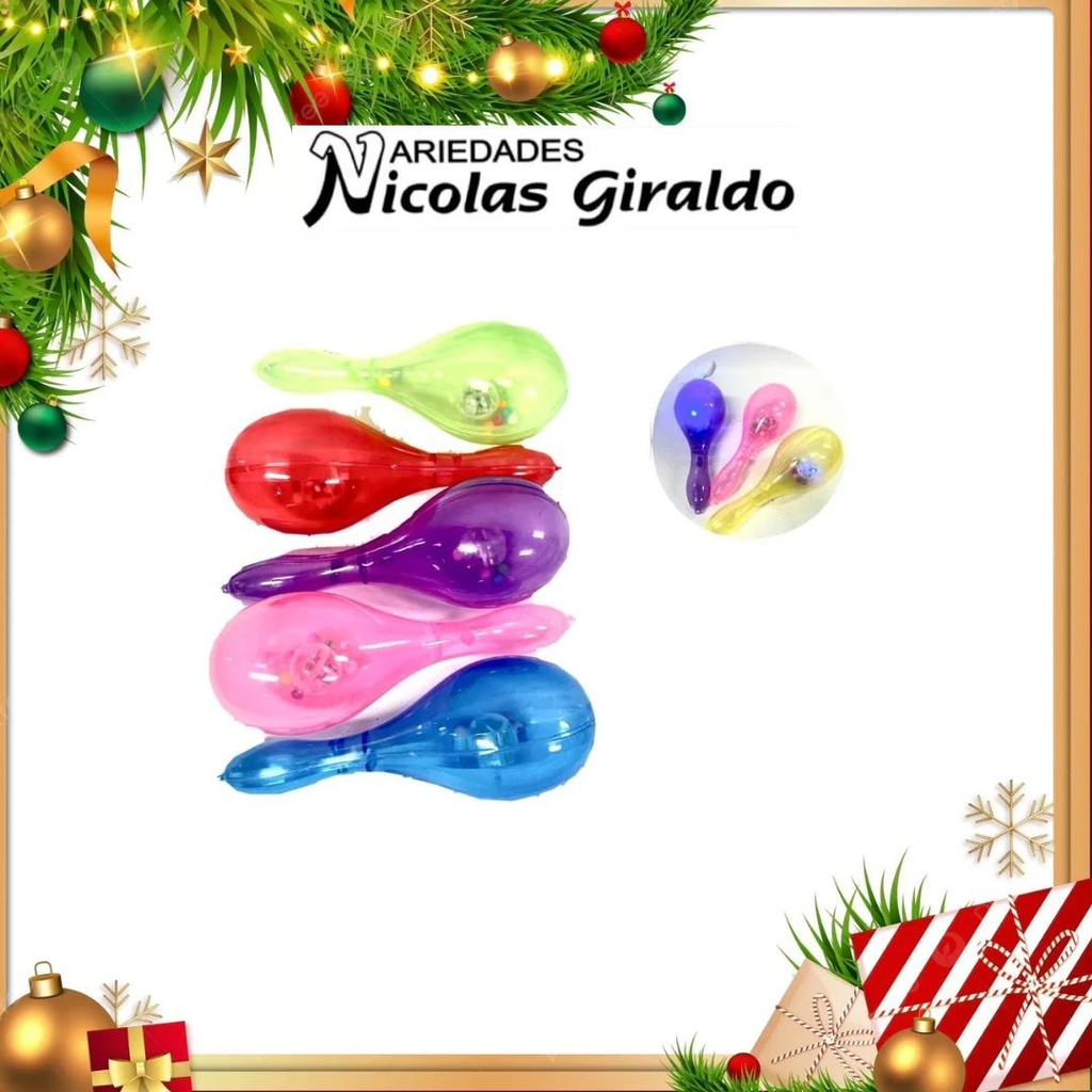 @MARACA LUZ CHINA BOLSA X12 UNIDADES