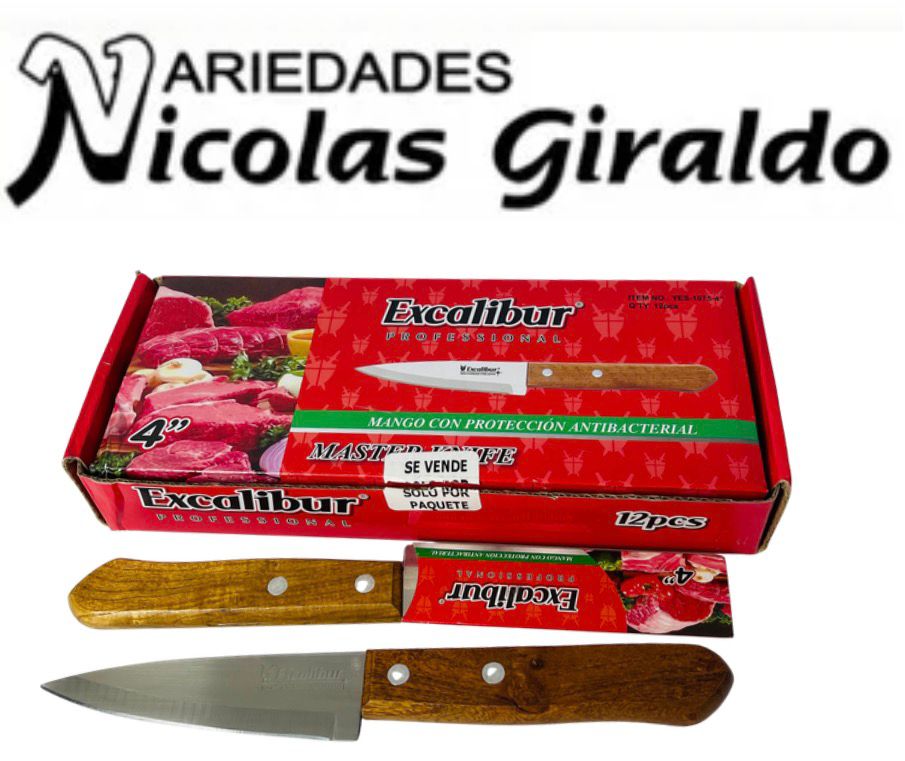 Cuchillo excalibur madera #4 mediano CAJA X12 