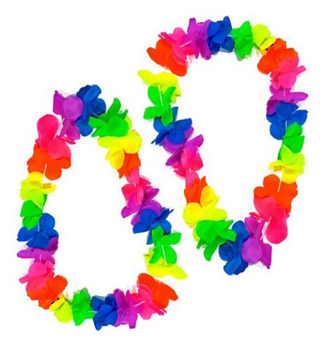 @(YN-571)Collar hawaiano 1 hoja pqt x12 