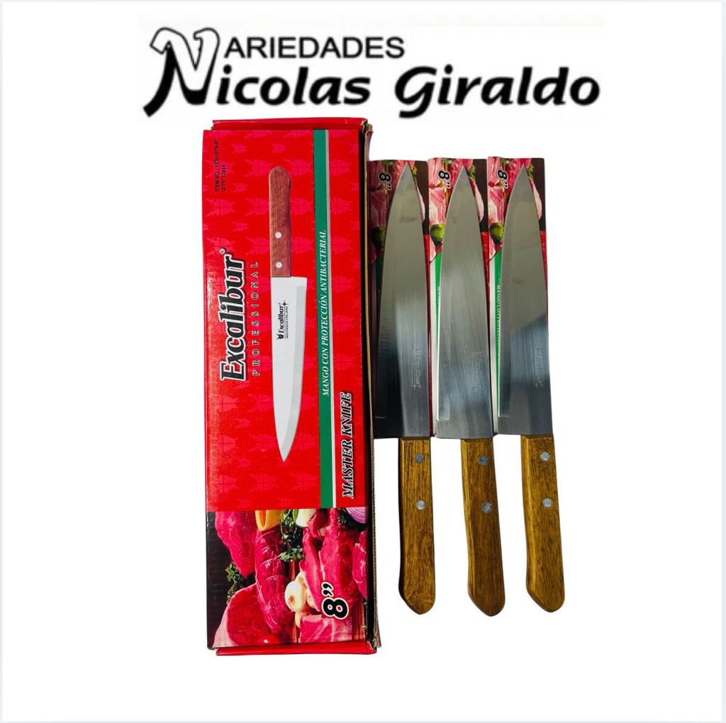 Cuchillo excalibur madera #8 CAJA X12 