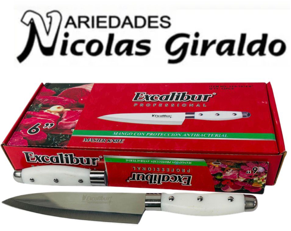 Cuchillo excalibur remache blanco #6 CAJA X12 