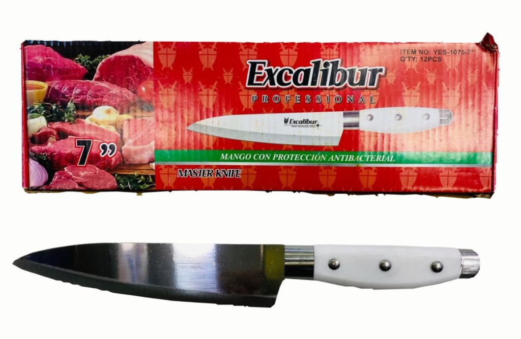 Cuchillo excalibur remache blanco #7 CAJA X12 