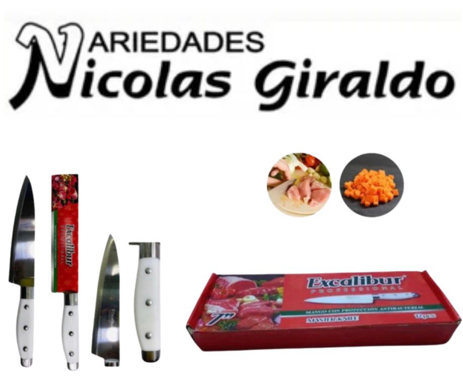 Cuchillo excalibur remache blanco #7 CAJA X12 