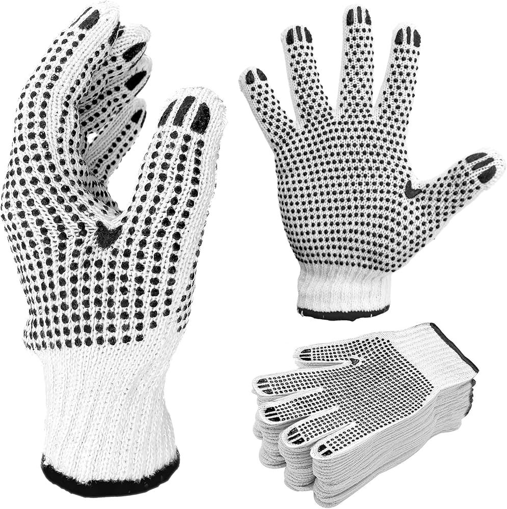 Guante blanco gueso punto "construccion" pqt x12 (GUA14-1)