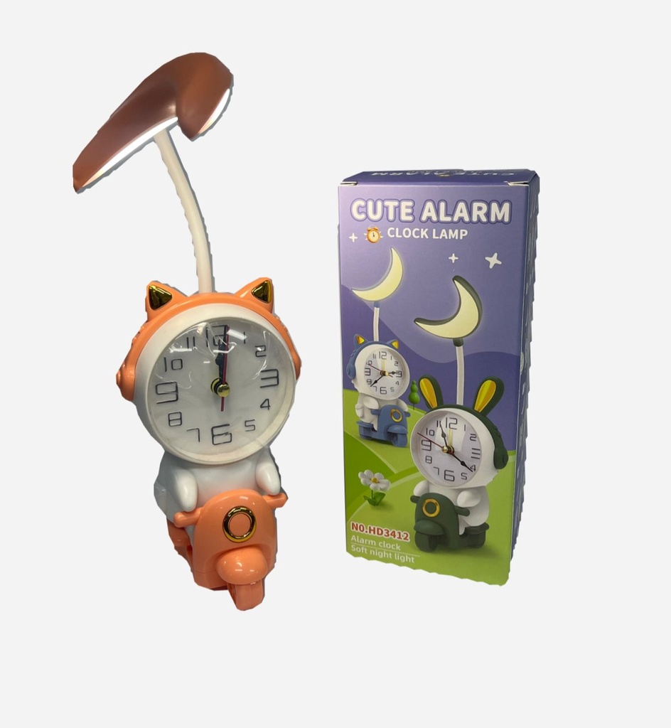 Lampara led gato con reloj
