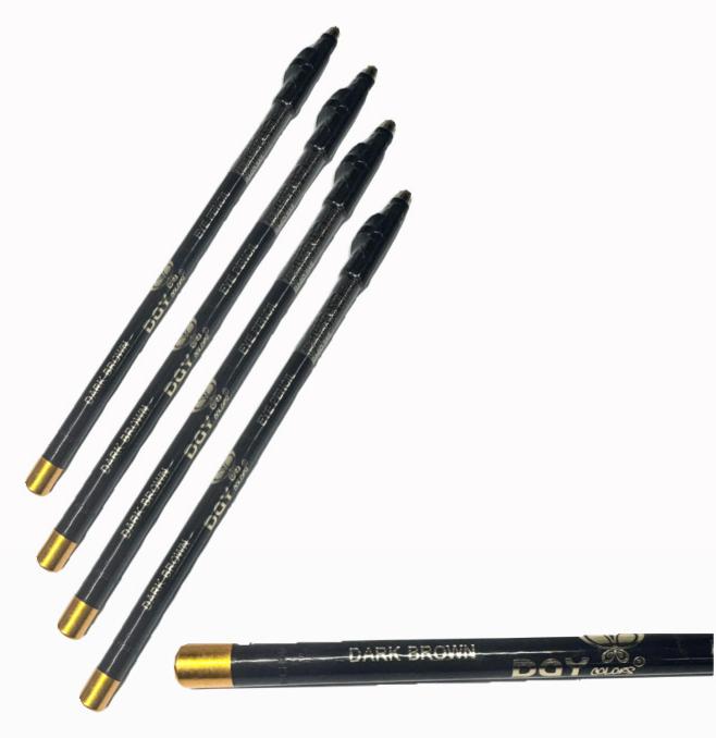 (YG252-L)Lapiz ojos sencillo cafe oscuro x12 unidades 