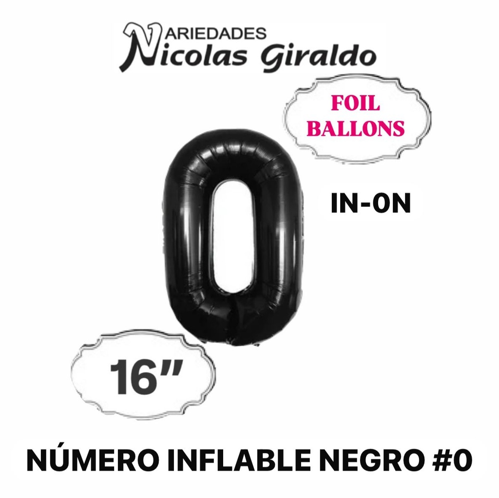 @Numero inflable negro #0