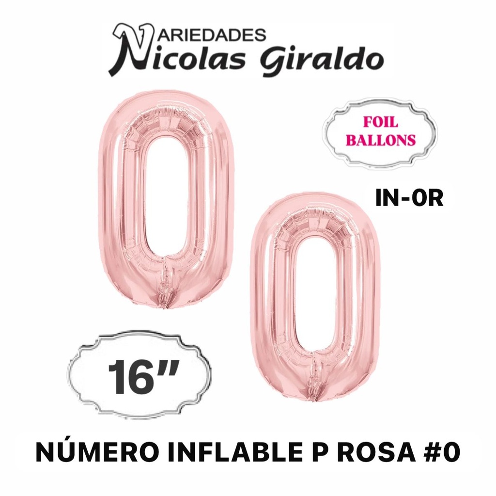@Numero inflable p rosa #0 