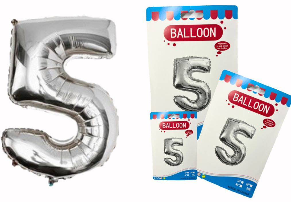 @(1404P) Numero inflable plata #5