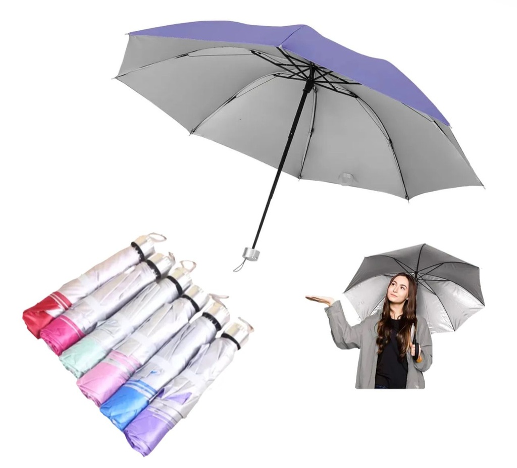 (CG-021)Sombrilla dama antiviento color 