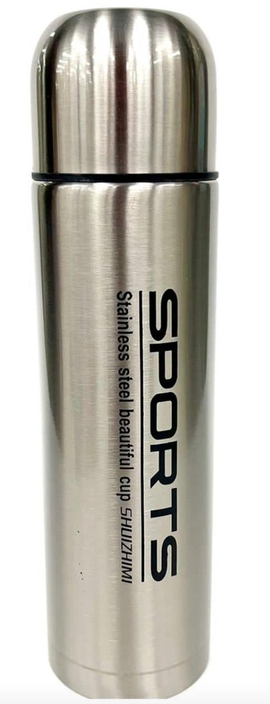 (P500)Termo metal plateado 500ml