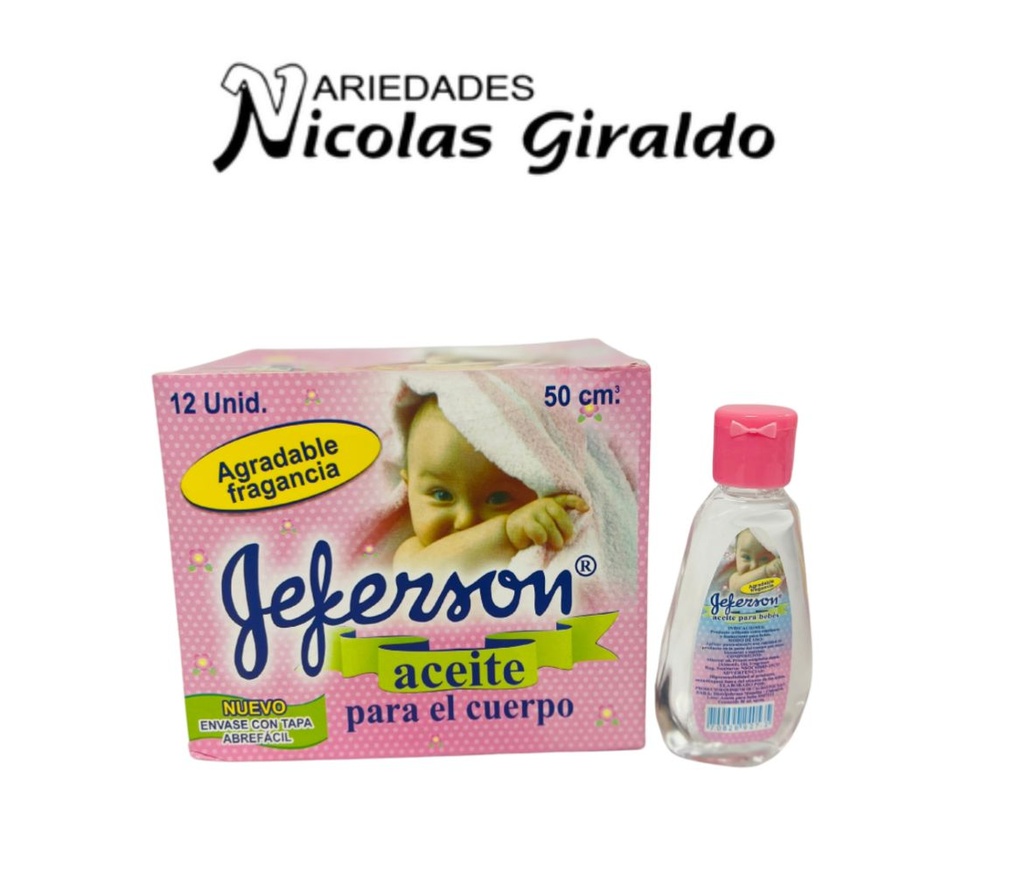 Aceite bebe x50ml jeferson 
