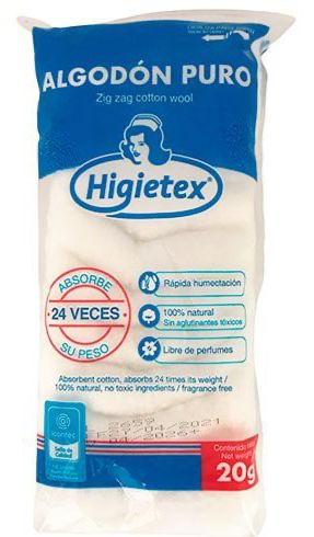 Algodon higietex x20g