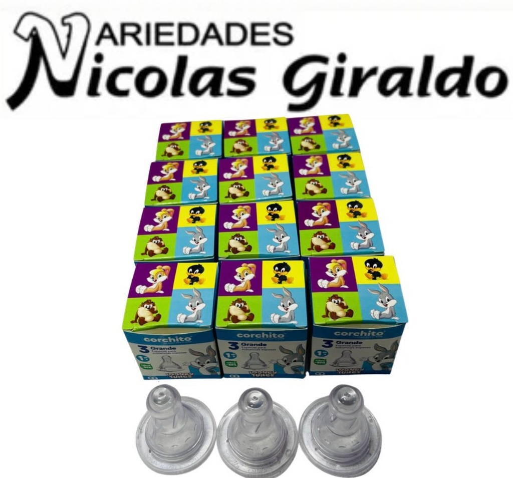 Chupa tetero corchito en caja PQT X12 