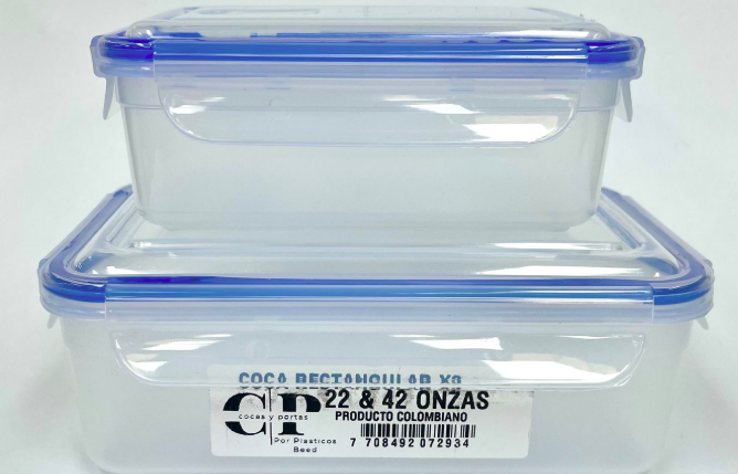 (H2204)Coca hermetica x 2 rectangular beed