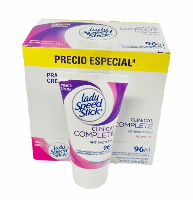 Desodorante colapsible x30g lady clinical cajax6