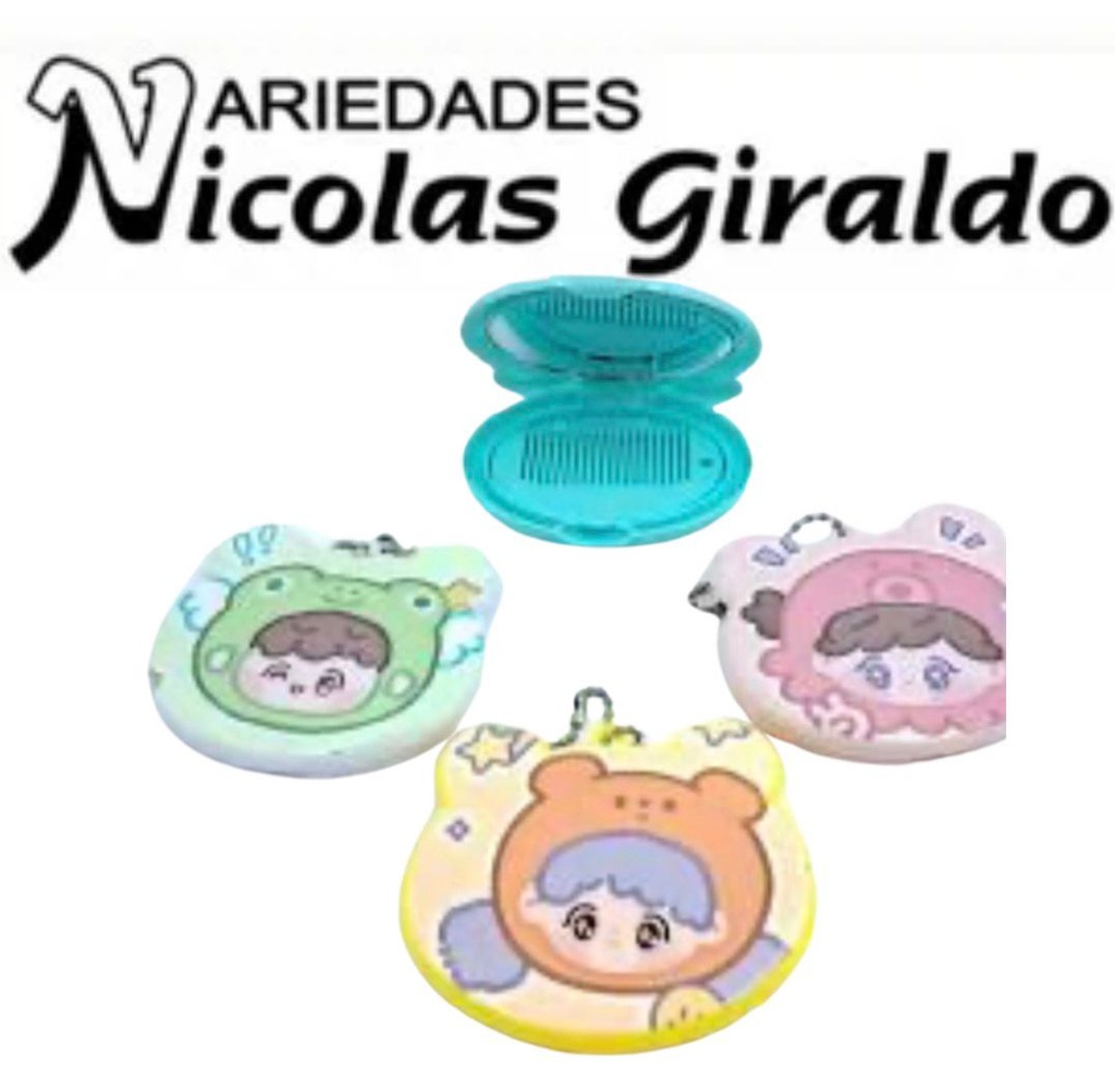 Espejo cartera figura estampado PQT X12