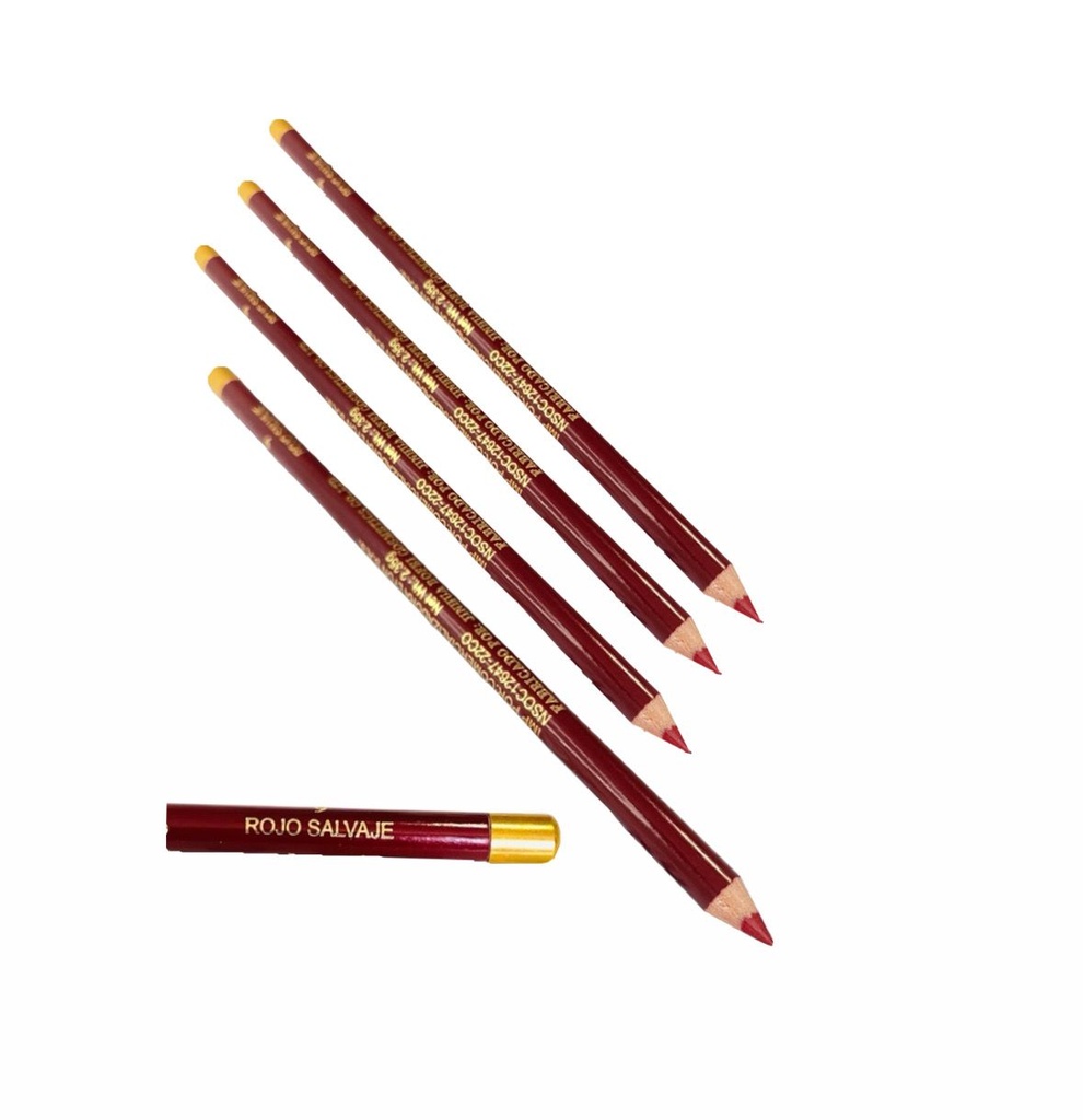 Lapiz ojos mariposa rojo salvaje bolsa X12