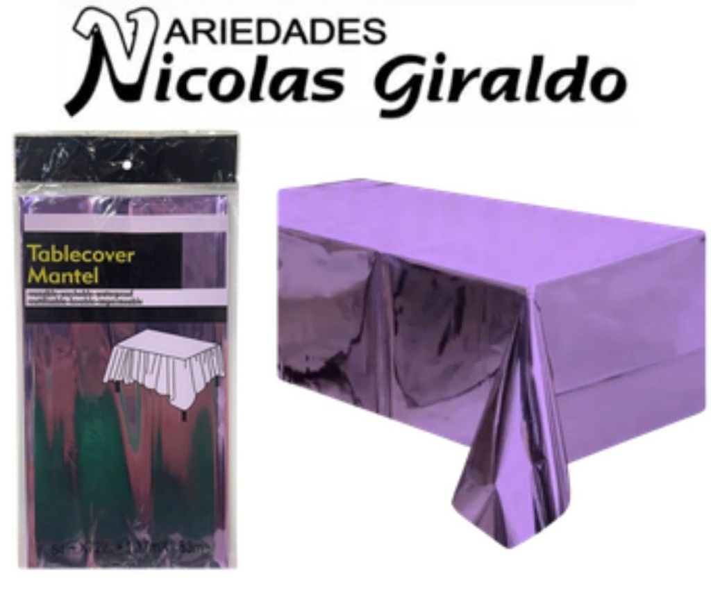 Mantel fiesta brillante morado