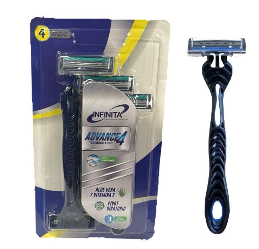 Maquina afeitar infinita hombre acetato x4