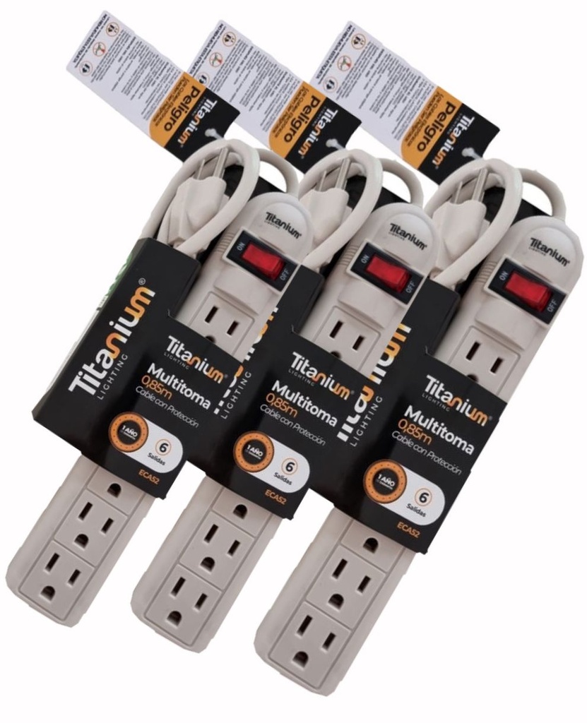 Multitoma largo 6 puestos titanium