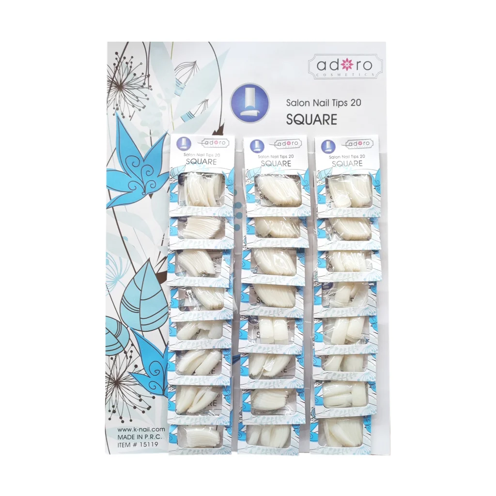 Uñas adoro SQUARE x24 Carton azul