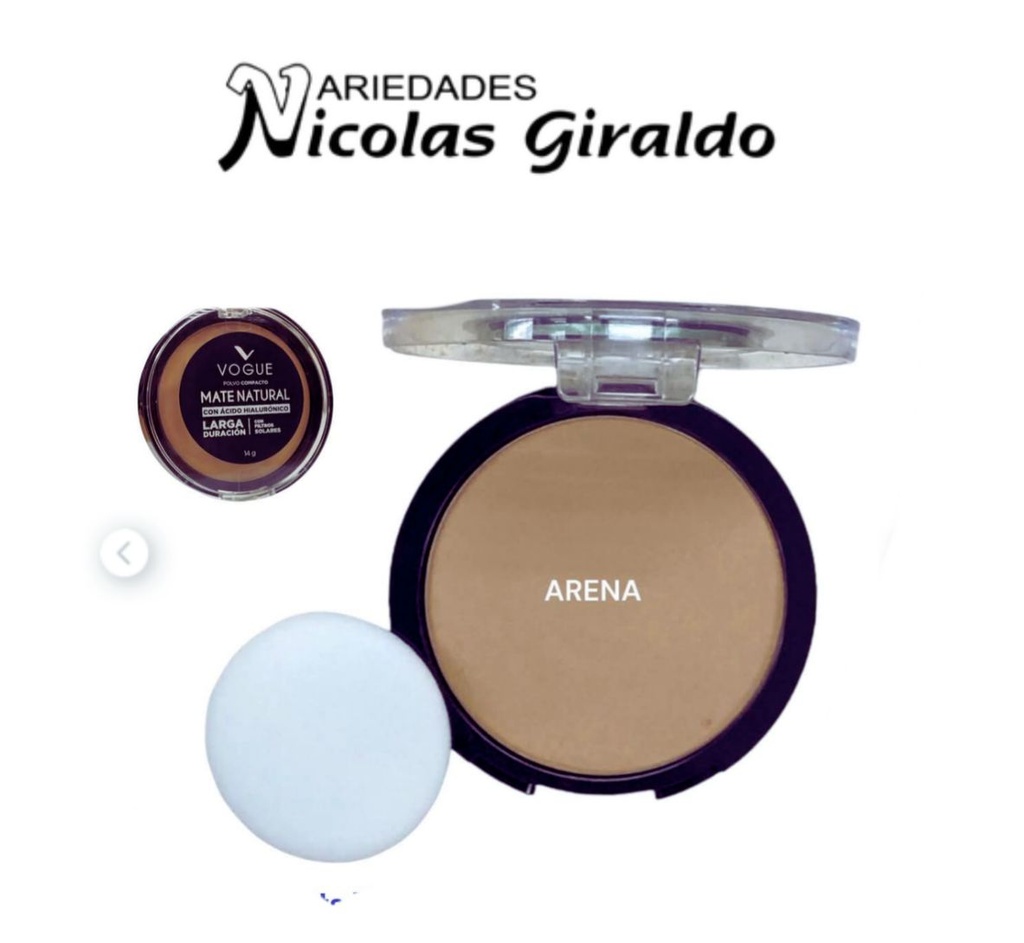 Polvo compacto vogue arena