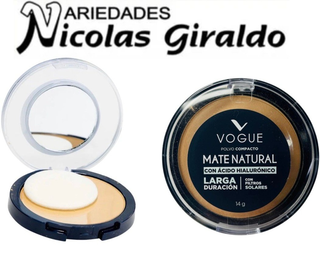 Polvo compacto vogue canela