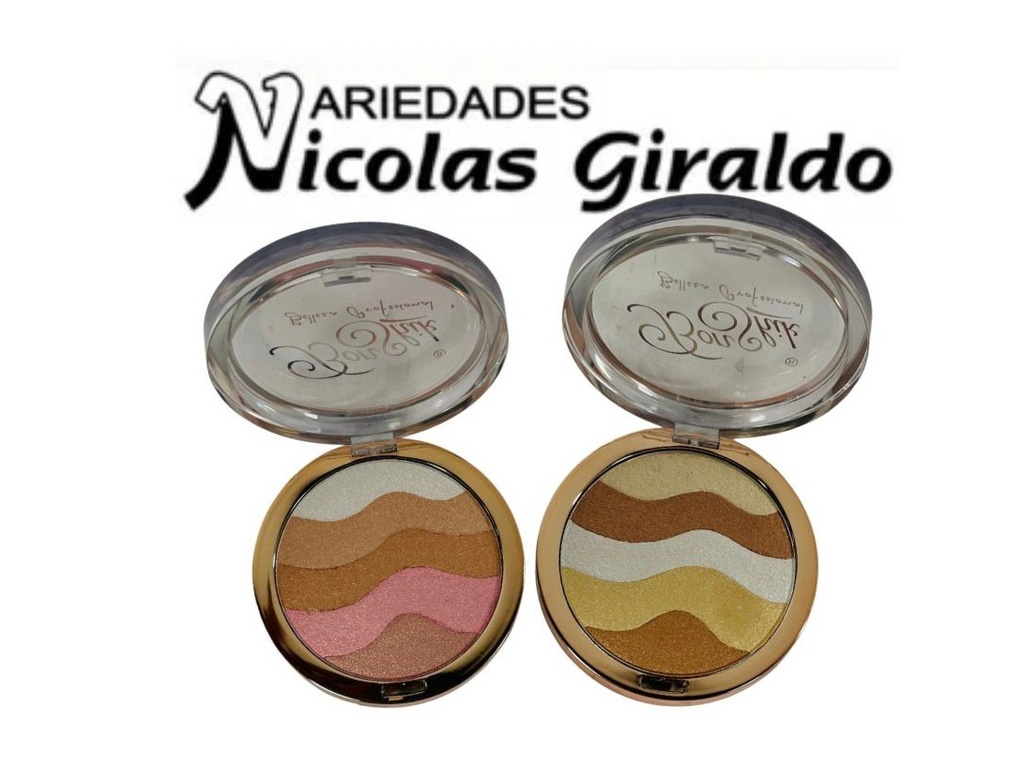 Rubor iluminador bonshik redondo 5 tonos