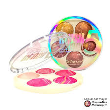 Rubor iluminador bonshik redondo 5 tonos