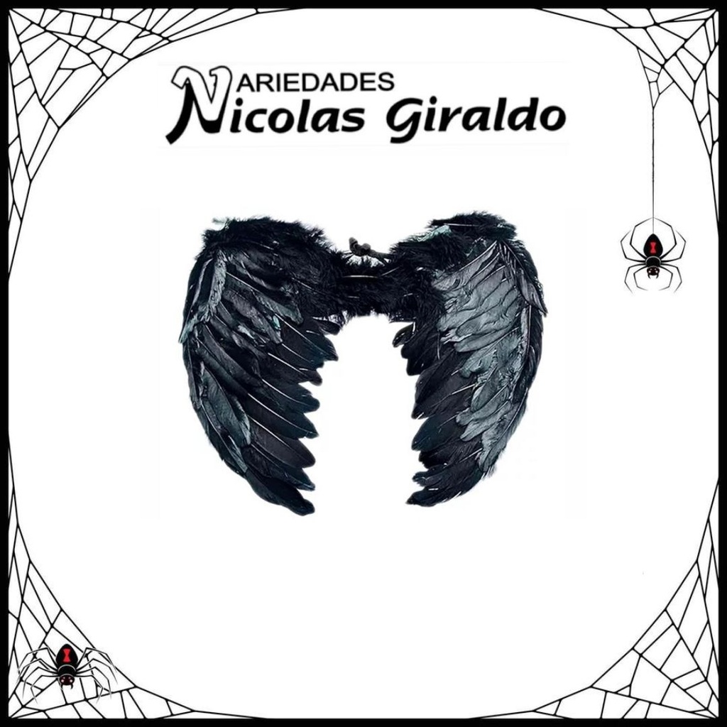 @Alas halloween de angel negro (DK213)
