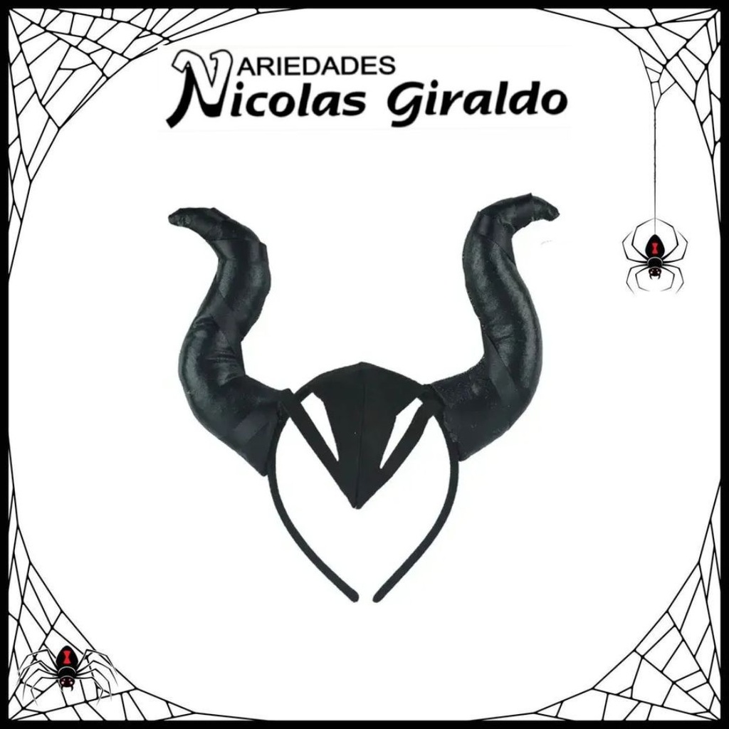 @Diadema halloween cachos negra