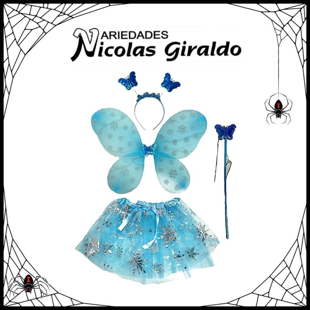 @Disfraz halloween mariposa x4 piezas