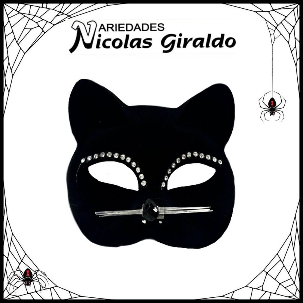@Antifaz halloween de gato gamusa