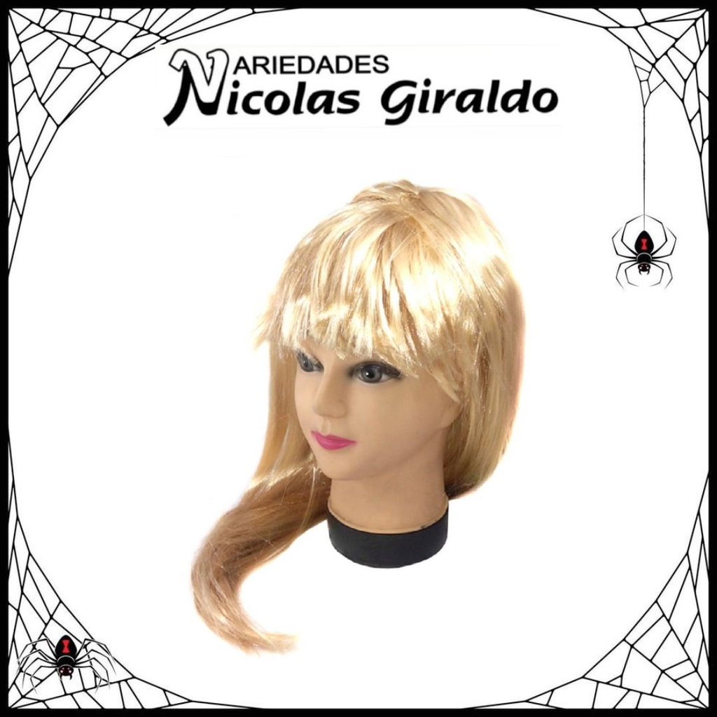 @Peluca halloween lisa larga rubia