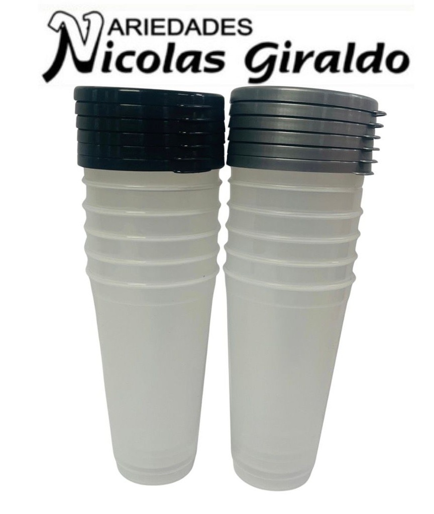 vaso plastico 16 oz con tapa pqt x12 
