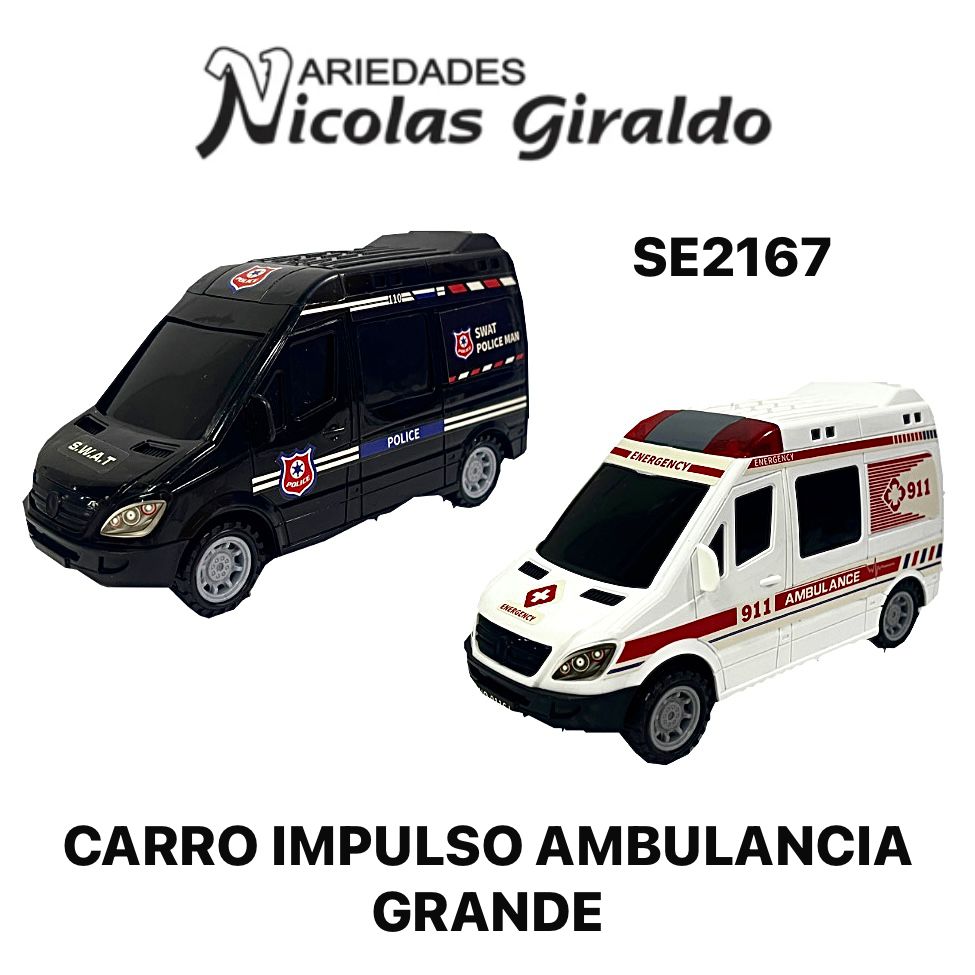 Carro impulso ambulancia grande