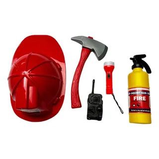 Set bombero fino con casco