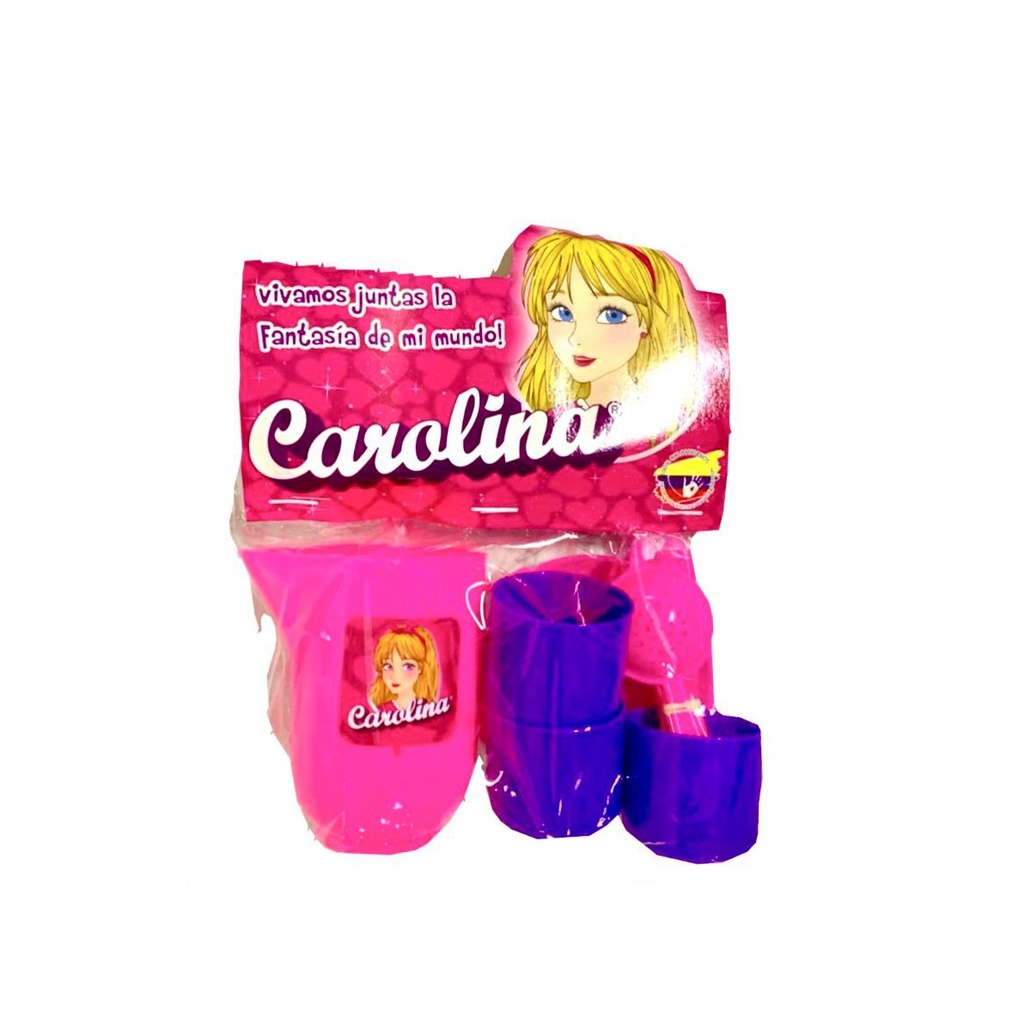 Vajilla carolina x17 piezas proyecciones