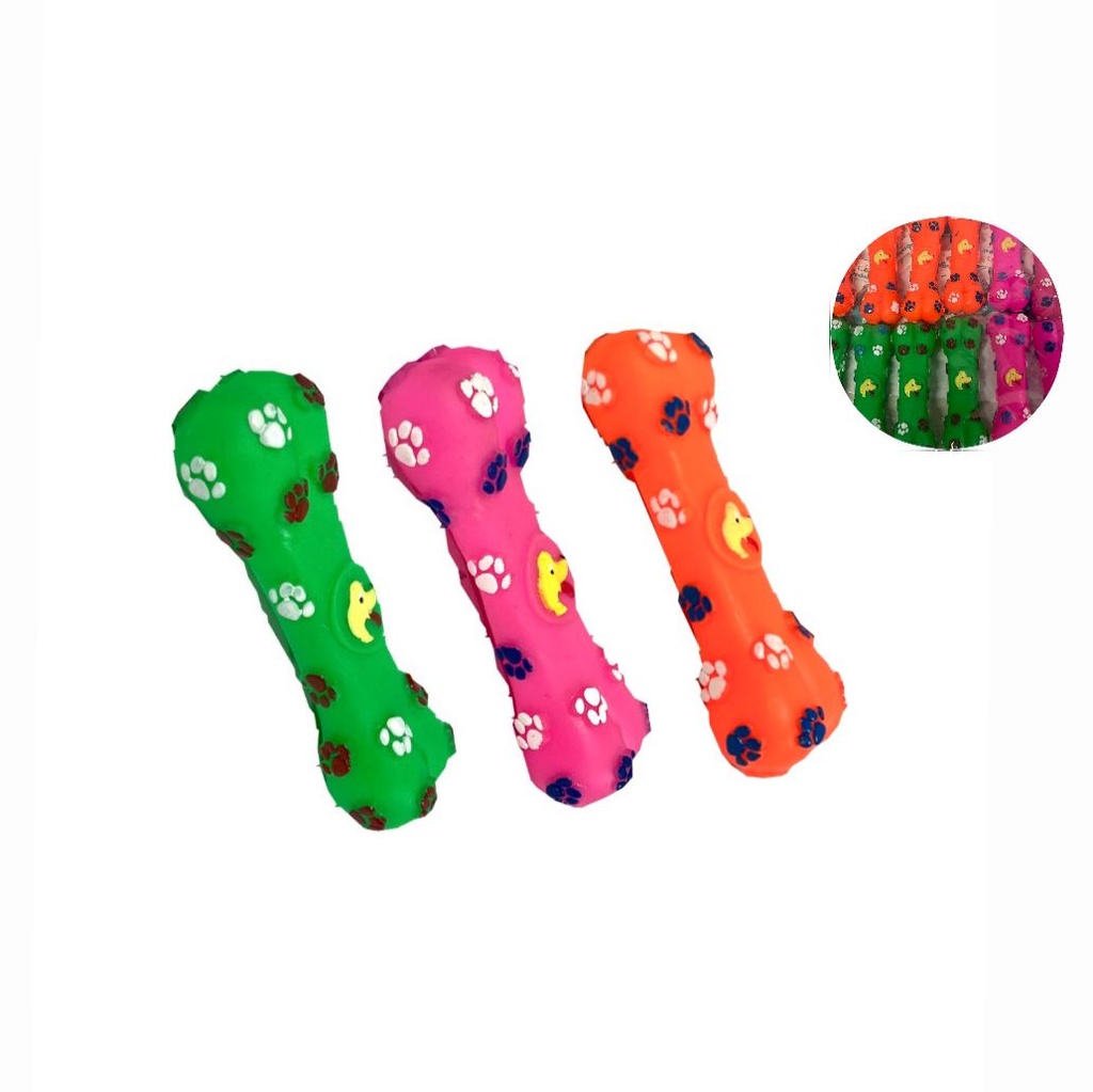 Juguete chillon mascota hueso 