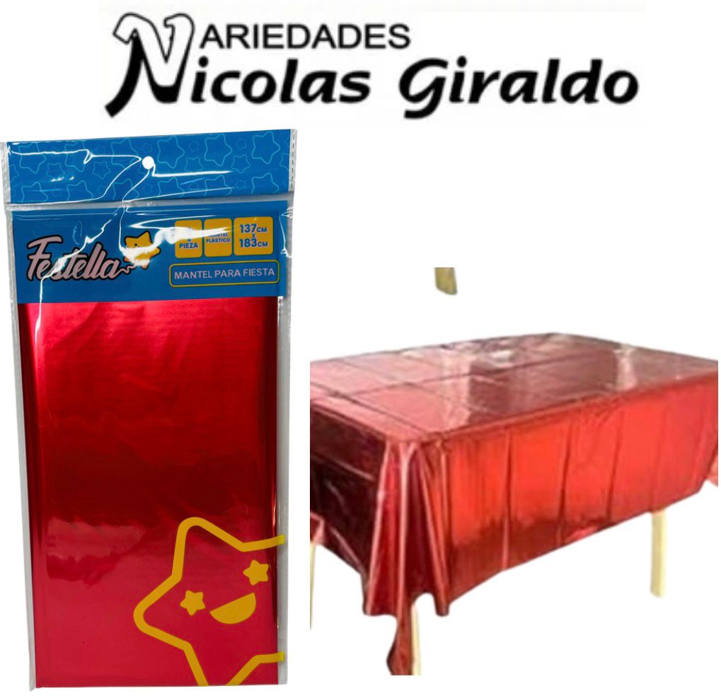 Mantel fiesta brillante rojo (DF-005)